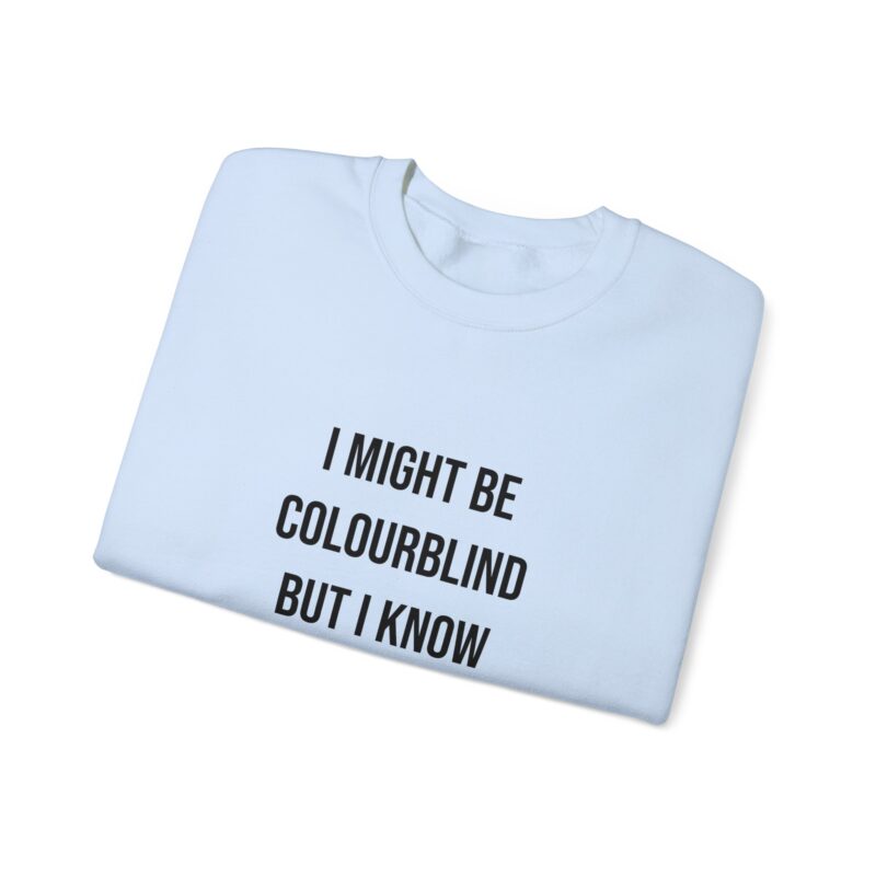 Colourblind Funny Graphic Meme Sweatshirt - Image 91