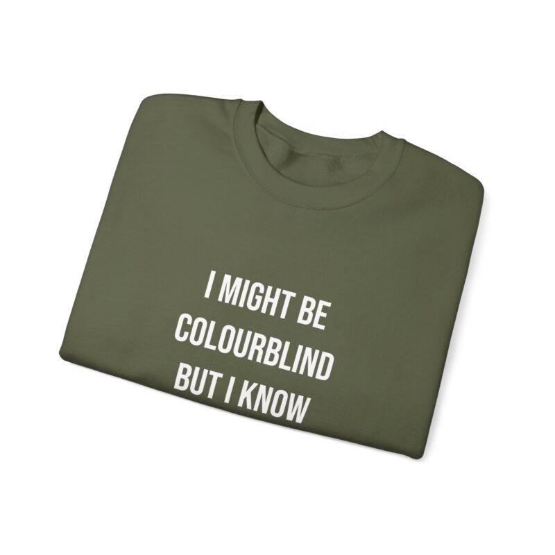 Colourblind Funny Graphic Meme Sweatshirt - Image 58