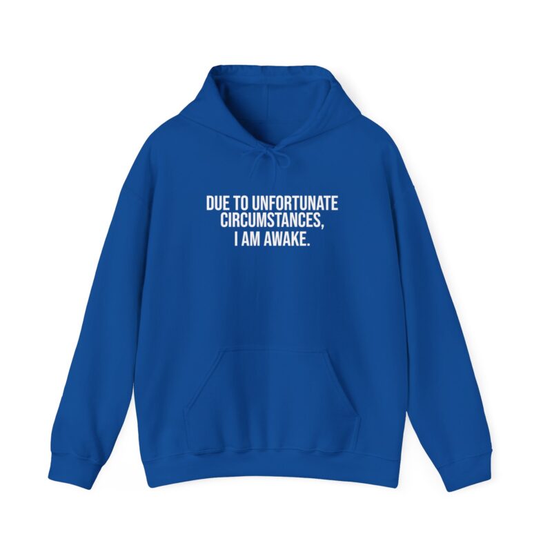 Due to Unfortunate Circumstances I am Awake Meme Hoodie - Image 105