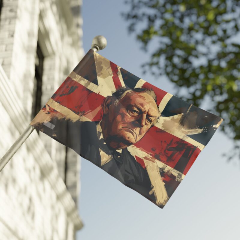 Winston Churchill Union Jack Flag