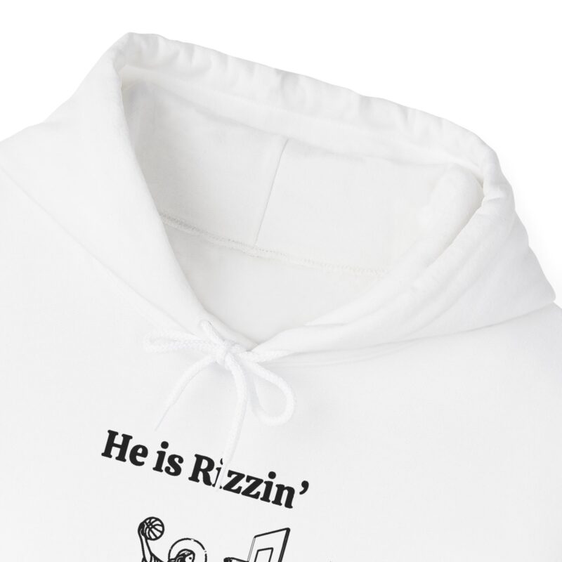 He is Rizzin' Funny Easter Hoodie - Jesus Playing Basketball - Image 5