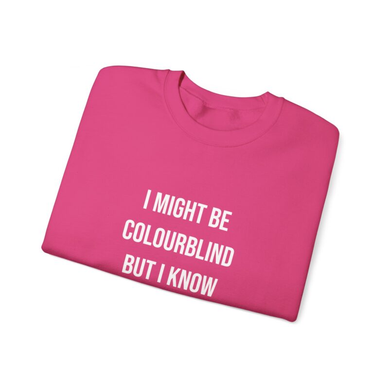 Colourblind Funny Graphic Meme Sweatshirt - Image 124